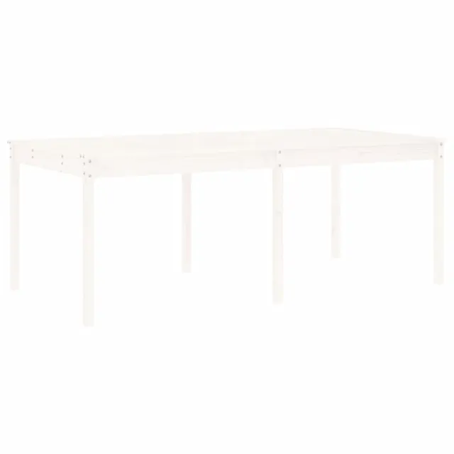 Ensemble à manger de jardin 17 pcs blanc bois massif de pin