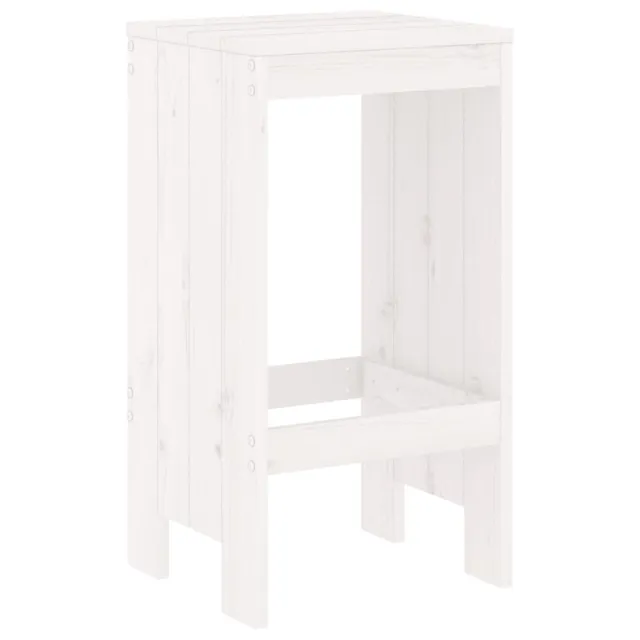 Ensemble de bar de jardin 3 pcs blanc bois de pin massif