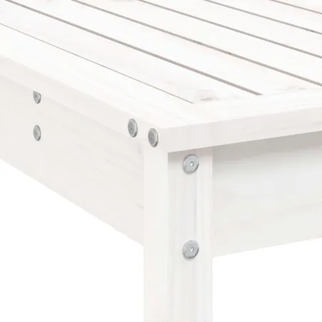 Ensemble de bar de jardin 3 pcs blanc bois de pin massif