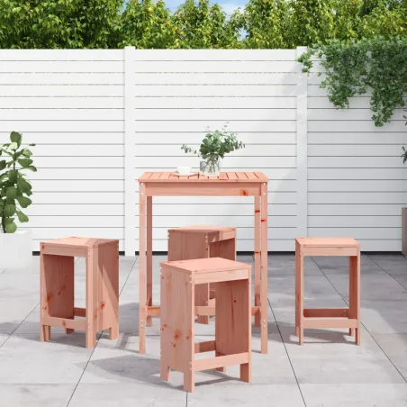 Ensemble de bar de jardin 5 pcs bois massif de Douglas