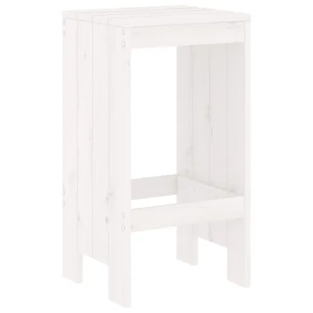 Ensemble de bar de jardin 5 pcs blanc bois massif de pin