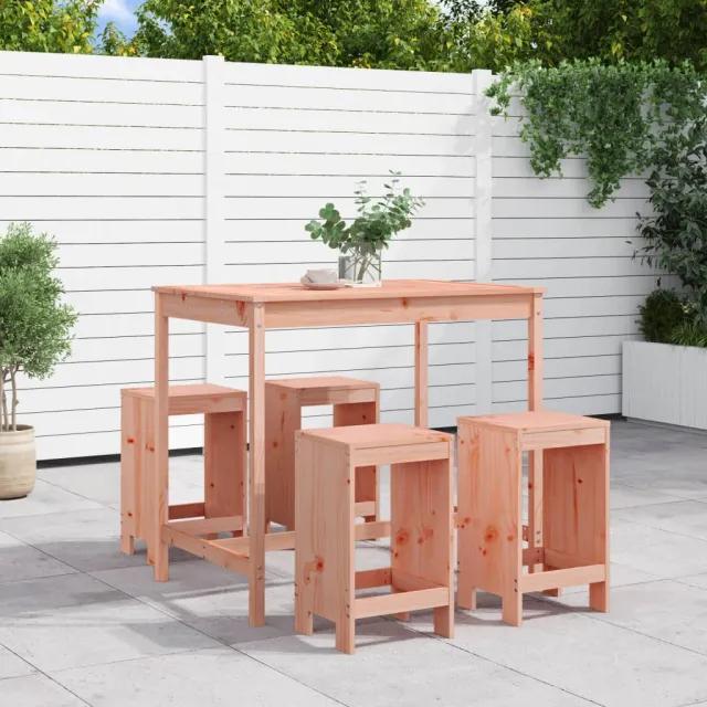 Ensemble de bar de jardin 5 pcs bois massif de Douglas