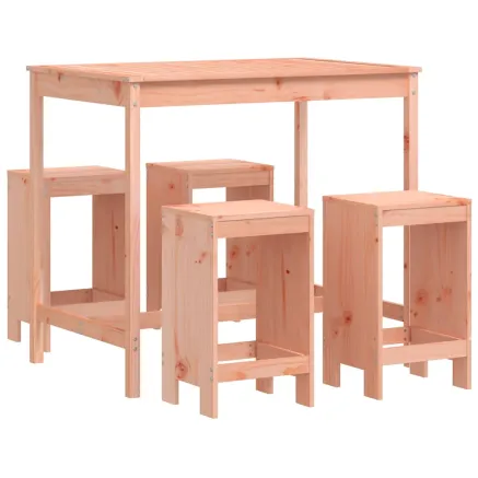 Ensemble de bar de jardin 5 pcs bois massif de Douglas 2