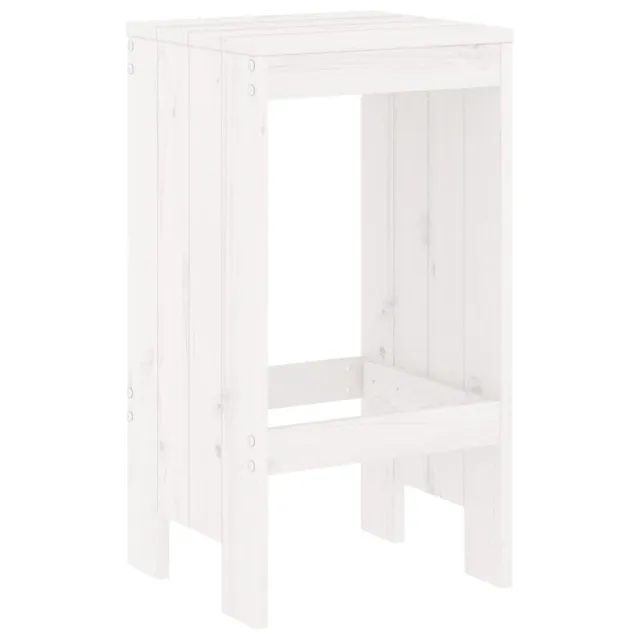 Ensemble de bar de jardin 7 pcs blanc bois de pin massif