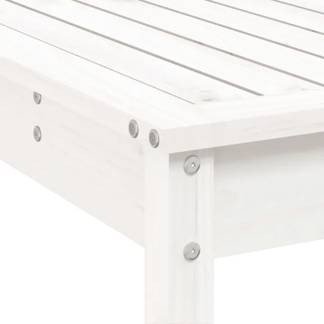 Ensemble de bar de jardin 7 pcs blanc bois de pin massif