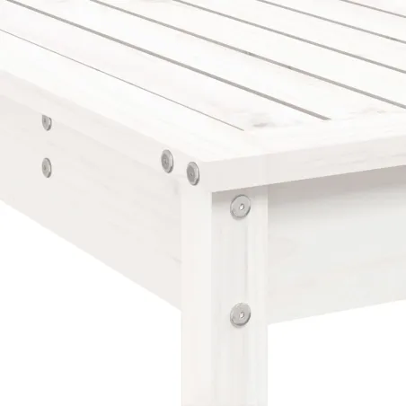 Ensemble de bar de jardin 7 pcs blanc bois de pin massif