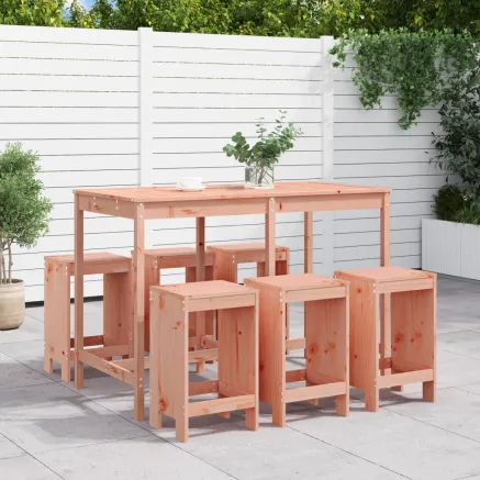 Ensemble de bar de jardin 7 pcs bois massif douglas