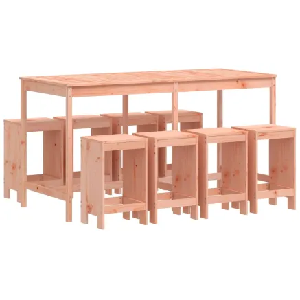 Ensemble de bar de jardin 9 pcs bois massif douglas 2