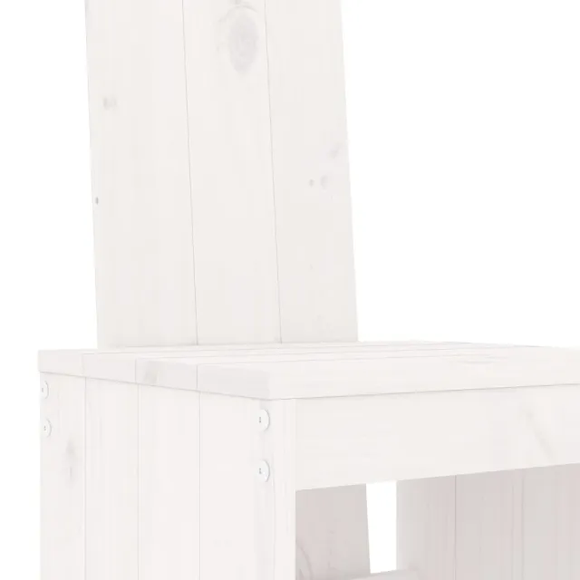 Ensemble de bar de jardin 3 pcs blanc bois de pin massif