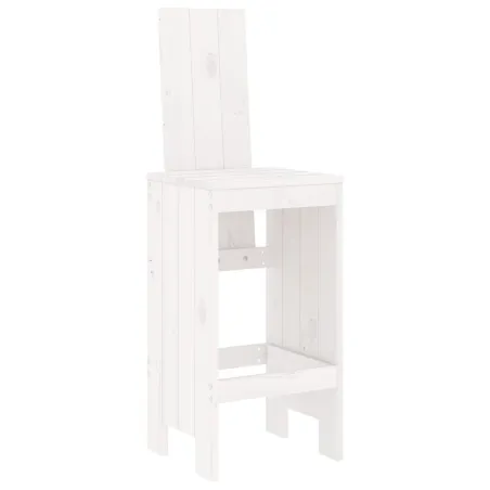 Ensemble de bar de jardin 5 pcs blanc bois massif de pin