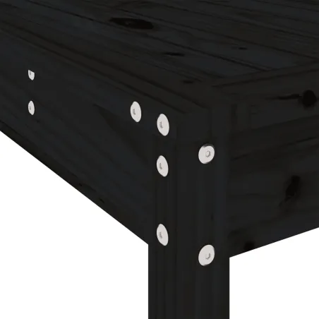 Ensemble de bar de jardin 5 pcs noir bois de pin massif