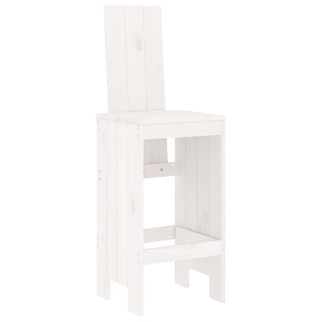 Ensemble de bar de jardin 5 pcs blanc bois massif de pin