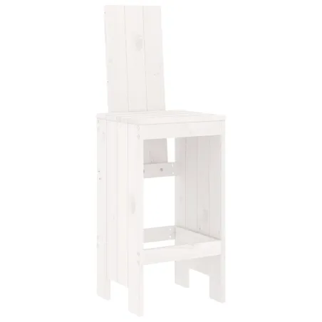 Ensemble de bar de jardin 5 pcs blanc bois massif de pin
