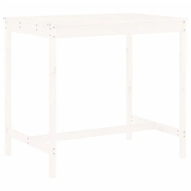 Ensemble de bar de jardin 5 pcs blanc bois massif de pin