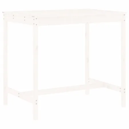 Ensemble de bar de jardin 5 pcs blanc bois massif de pin