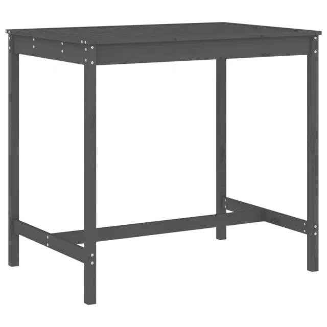 Ensemble de bar de jardin 5 pcs gris bois de pin massif