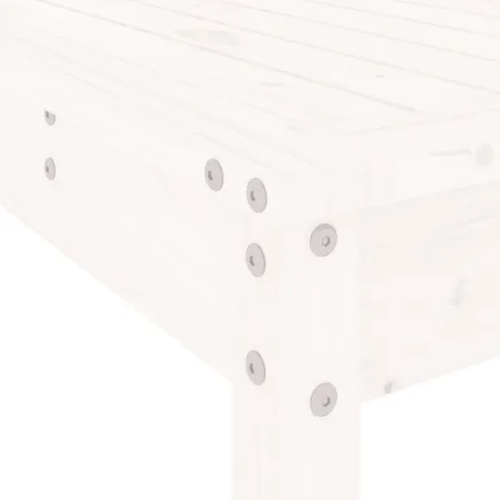 Ensemble de bar de jardin 7 pcs blanc bois de pin massif