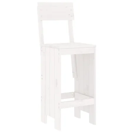 Ensemble de bar de jardin 3 pcs blanc bois de pin massif