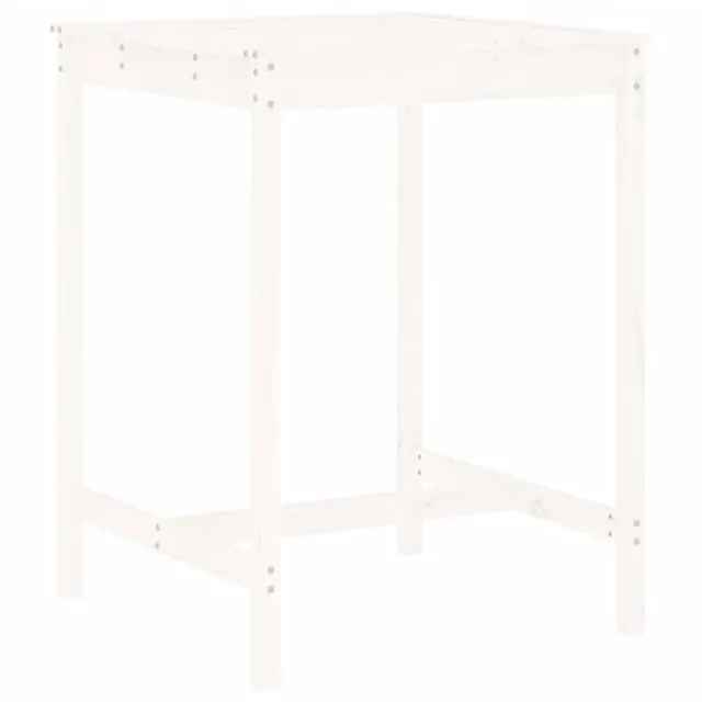 Ensemble de bar de jardin 3 pcs blanc bois de pin massif