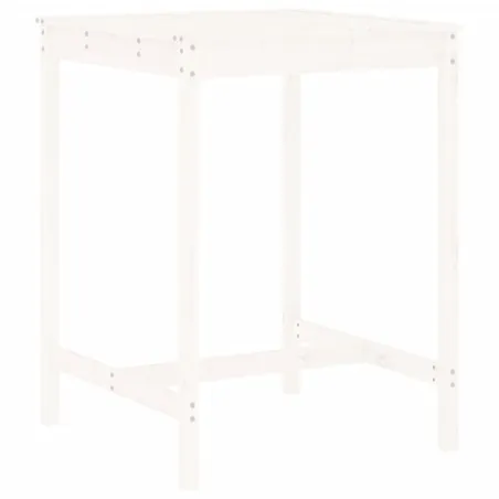 Ensemble de bar de jardin 3 pcs blanc bois de pin massif