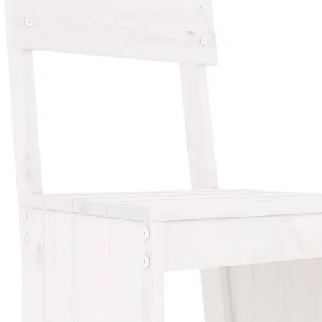 Ensemble de bar de jardin 5 pcs blanc bois massif de pin