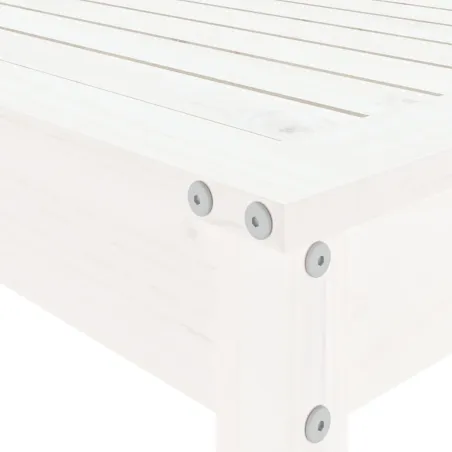 Ensemble de bar de jardin 5 pcs blanc bois massif de pin