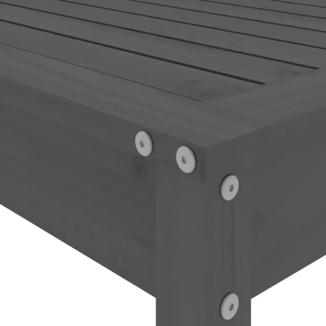 Ensemble de bar de jardin 5 pcs gris bois de pin massif