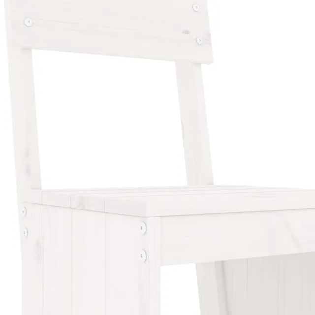 Ensemble de bar de jardin 5 pcs blanc bois massif de pin