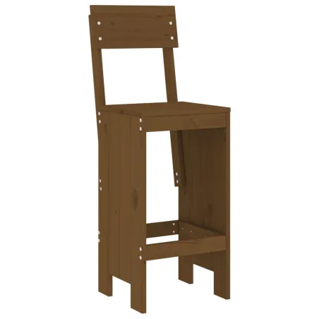 Ensemble de bar de jardin 7 pcs marron miel bois de pin massif