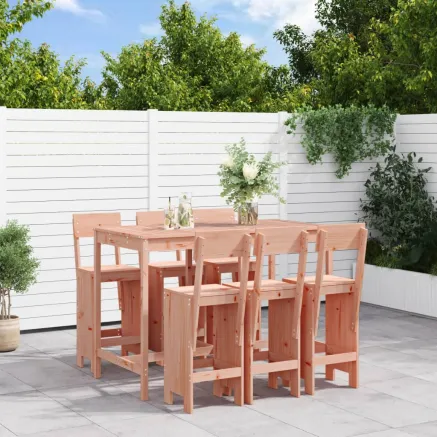 Ensemble de bar de jardin 7 pcs bois massif douglas