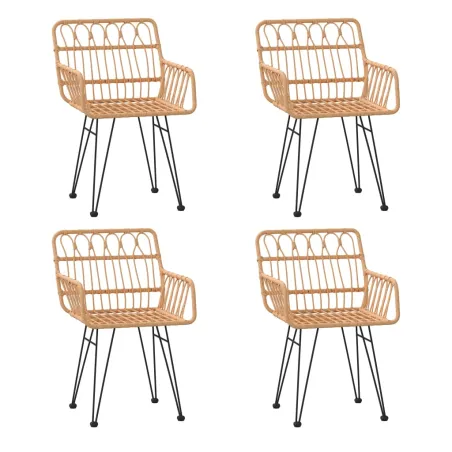 Ensemble à manger de jardin 5pcs Résine tressée