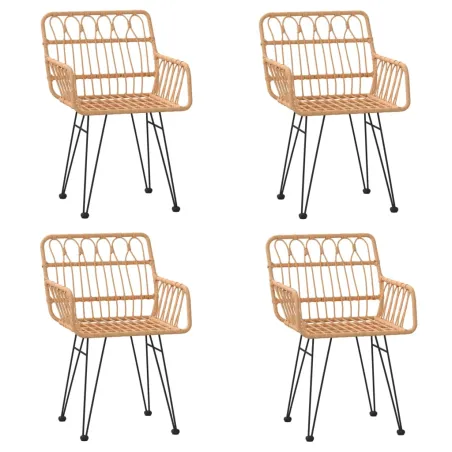 Ensemble à manger de jardin 5pcs Résine tressée