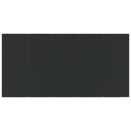 Ensemble à manger de jardin 7 pcs Noir Résine tressée