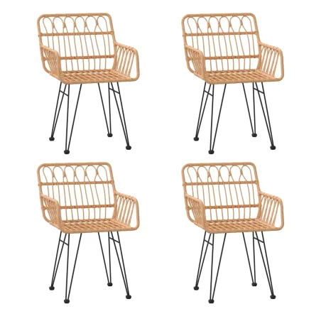 Ensemble à manger de jardin 5pcs Résine tressée