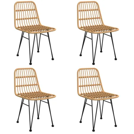 Ensemble à manger de jardin 5pcs Résine tressée