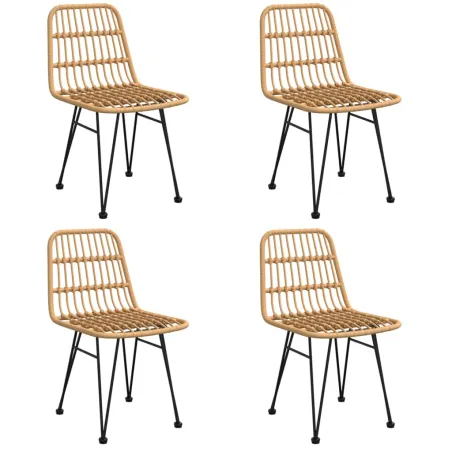 Ensemble à manger de jardin 5pcs Résine tressée