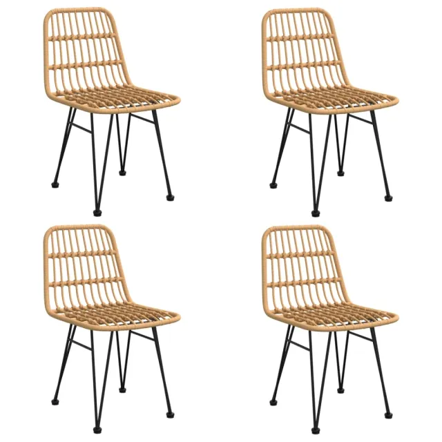 Ensemble à manger de jardin 5pcs Résine tressée