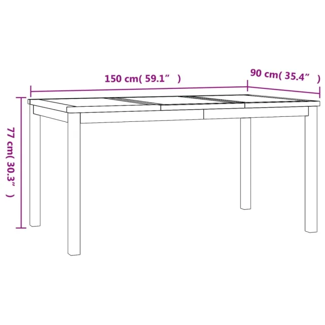 Ensemble à manger de jardin 7 pcs Bois de teck solide