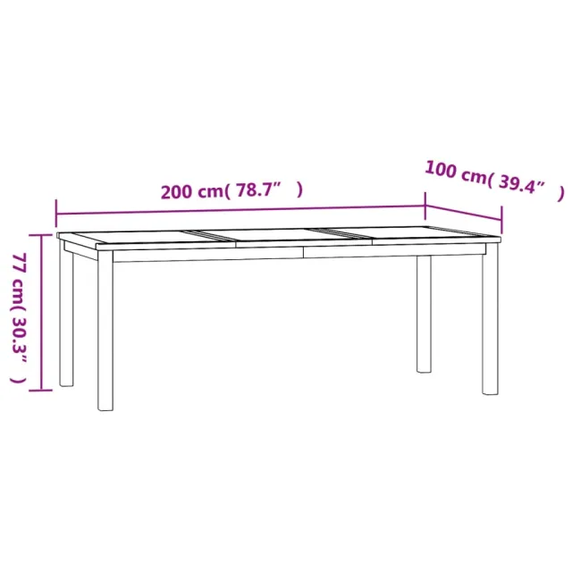 Ensemble à manger de jardin 7 pcs Bois de teck solide