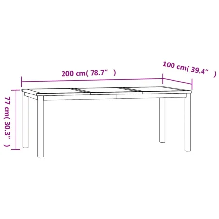 Ensemble à manger de jardin 7 pcs Bois de teck solide