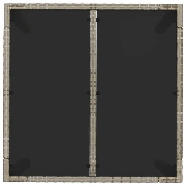 Ensemble à manger de jardin 3 pcs coussins gris résine tressée