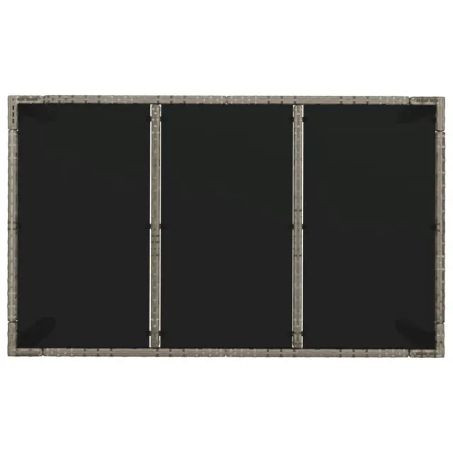 Ensemble à manger de jardin 5 pcs coussins gris résine tressée