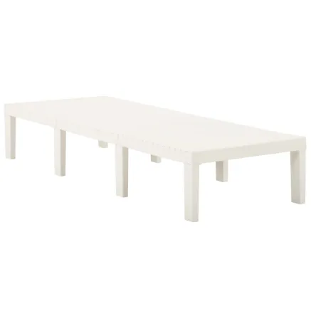 Chaise longue plastique blanc 2