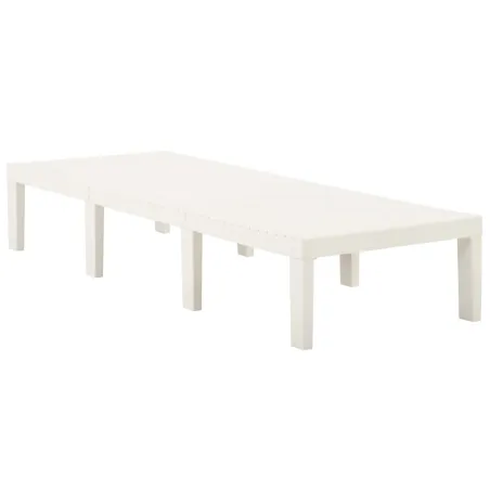 Chaise longue plastique blanc