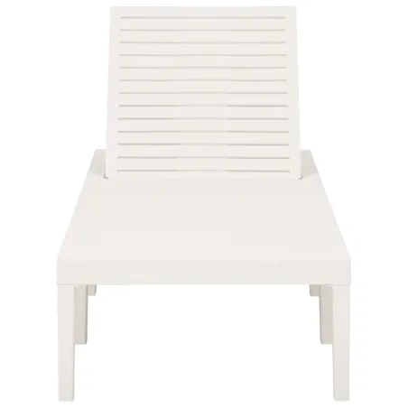 Chaise longue plastique blanc