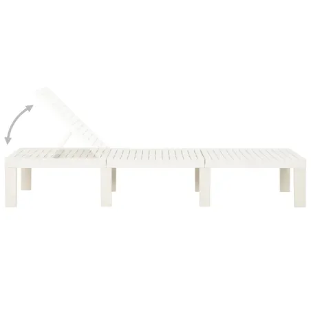 Chaise longue plastique blanc
