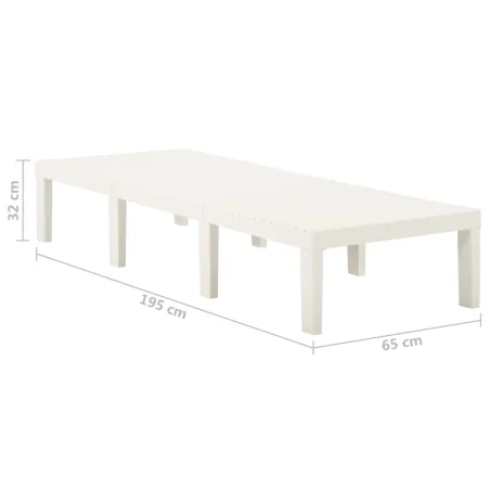 Chaise longue plastique blanc