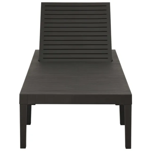 Chaise longue plastique anthracite