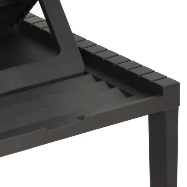 Chaise longue plastique anthracite