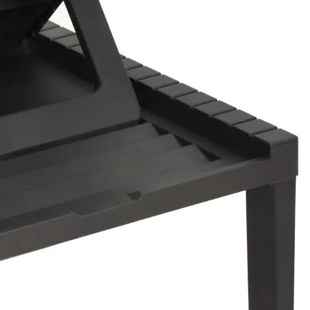 Chaise longue plastique anthracite